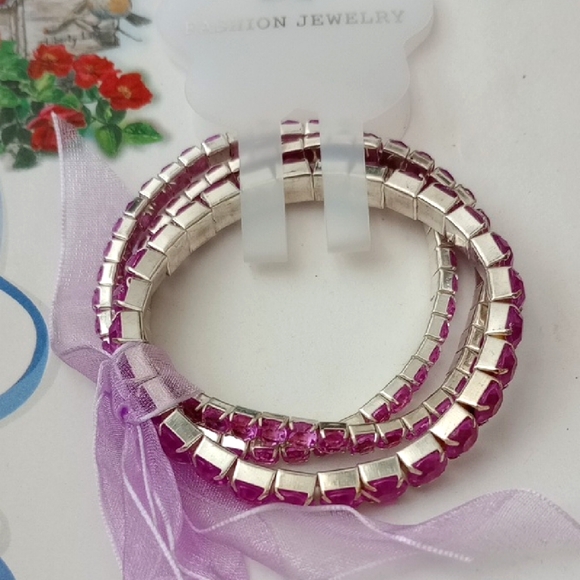Fashion Jewelry Jewelry - FREE NWT 3 Purple and Silver Fashion Jewelry Bracelets